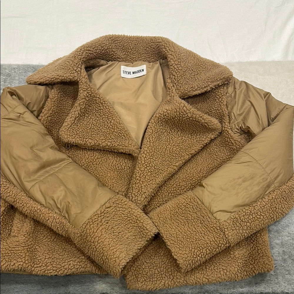 Steve Madden Tan Sherpa Jacket